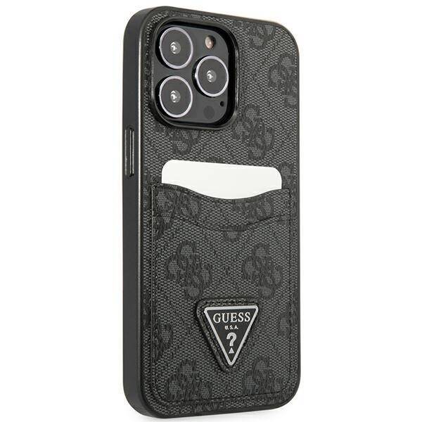 GUESS GUHCP13LP4TPK IPHONE 13 PRO / 13 6.1 "BLACK / BLACK HARDCASE 4G TRIANGLE CARDSLOT LOGO