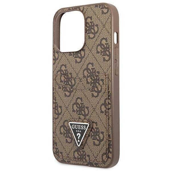 GUESS GUHCP13LP4TPW IPHONE 13 PRO / 13 6.1 "BROWN / BROWN HARDCASE 4G TRIANGLE CARDSLOT LOGO