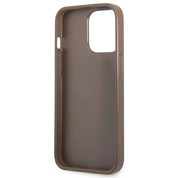 GUESS GUHCP13LP4TPW IPHONE 13 PRO / 13 6.1 "BROWN / BROWN HARDCASE 4G TRIANGLE CARDSLOT LOGO