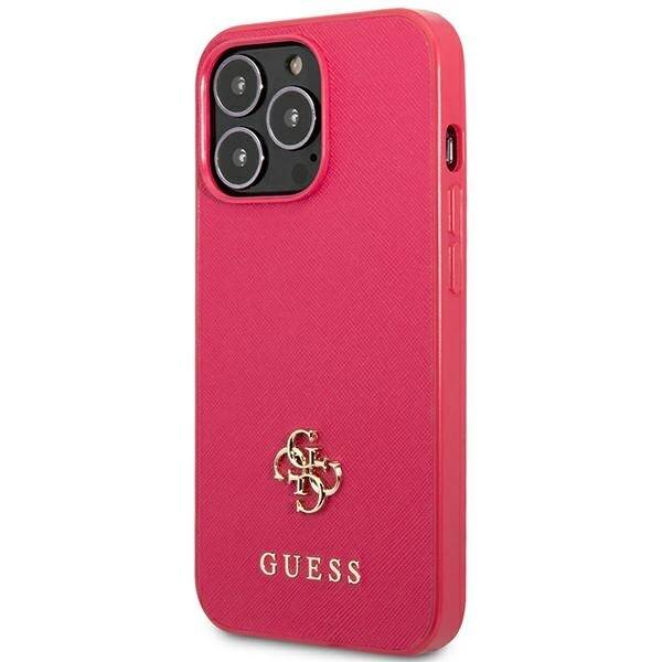 GUESS GUHCP13LPS4MF IPHONE 13 PRO / 13 6.1 "PINK / PINK HARDCASE SAFFIANO 4G SMALL METAL LOGO