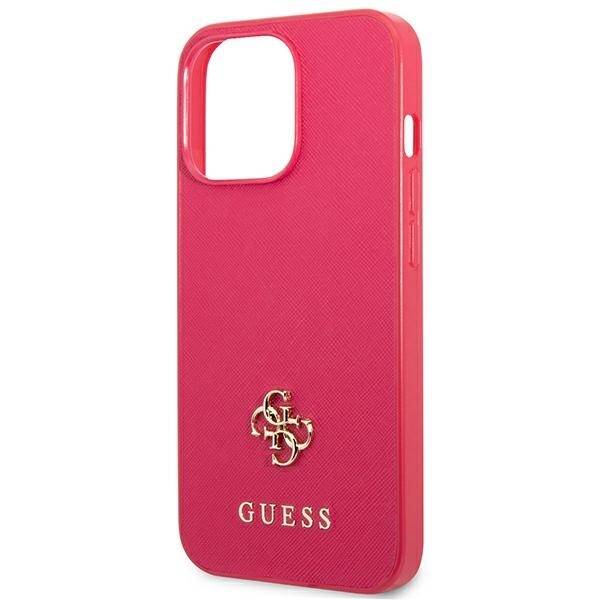 GUESS GUHCP13LPS4MF IPHONE 13 PRO / 13 6.1 "PINK / PINK HARDCASE SAFFIANO 4G SMALL METAL LOGO