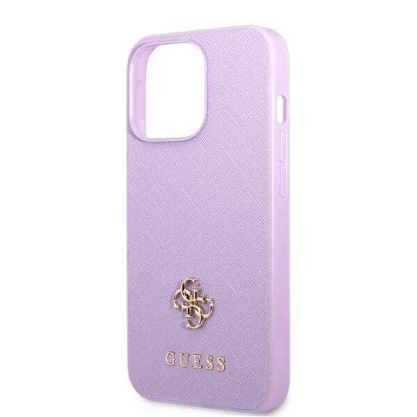 GUESS GUHCP13LPS4MU IPHONE 13 PRO / 13 6.1 "PURPLE / PURPLE HARDCASE SAFFIANO 4G SMALL METAL LOGO