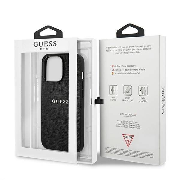 GUESS GUHCP13LPSASBBK IPHONE 13 PRO / 13 6.1 "BLACK / BLACK SAFFIANO STRAP