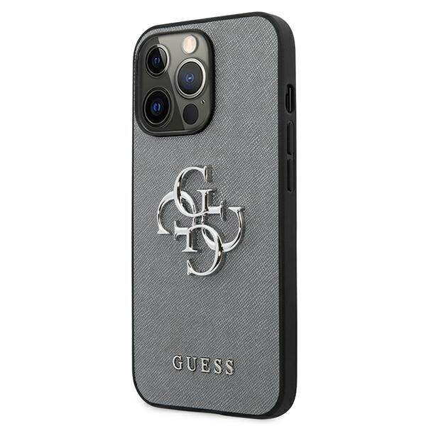 GUESS GUHCP13LS4GSGR IPHONE 13 PRO / 13 6.1 "GRAY / GRAY HARDCASE SAFFIANO 4G METAL LOGO