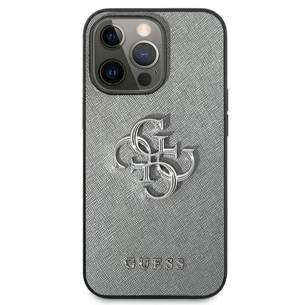 GUESS GUHCP13LS4GSGR IPHONE 13 PRO / 13 6.1 "GRAY / GRAY HARDCASE SAFFIANO 4G METAL LOGO