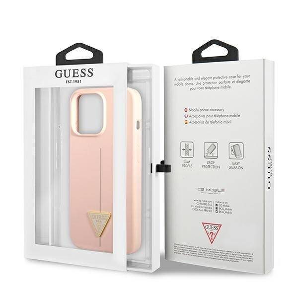 GUESS GUHCP13LSLTGP IPHONE 13 PRO / 13 6.1 "PINK / PINK HARDCASE SILICONE TRIANGLE