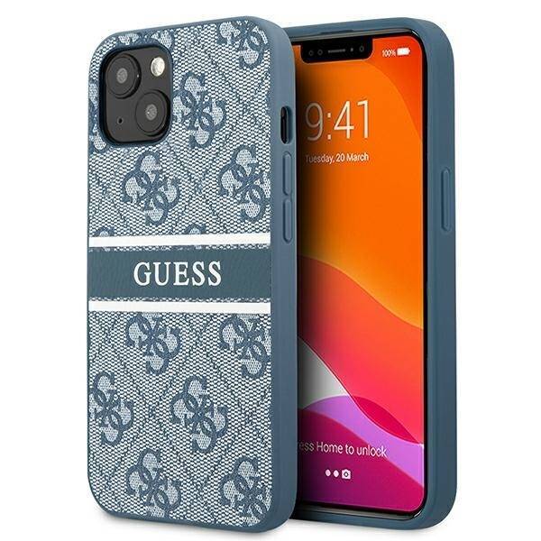 GUESS GUHCP13M4GDBL IPHONE 13/14/15 BLUE / BLUE HARDCASE 4G STRIPE