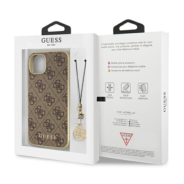 GUESS GUHCP13MGF4GBB IPHONE 13/14/15 6.1 "BRONZE / BROWN HARDCASE 4G CHARMS COLLECTION