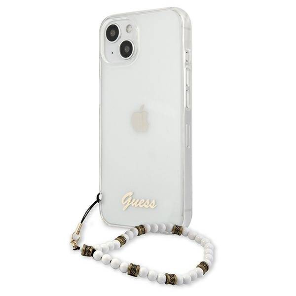 GUESS GUHCP13MKPSWH IPHONE 13/14/15 6.1 "TRANSPARENT HARDCASE WHITE PEARL