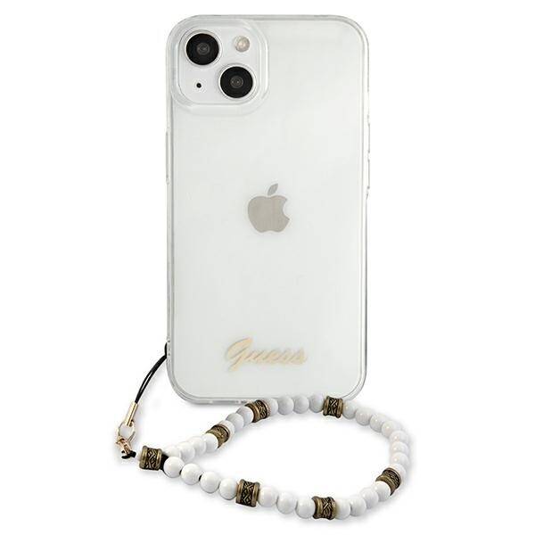 GUESS GUHCP13MKPSWH IPHONE 13/14/15 6.1 "TRANSPARENT HARDCASE WHITE PEARL