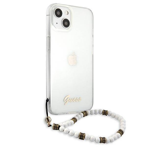 GUESS GUHCP13MKPSWH IPHONE 13/14/15 6.1 "TRANSPARENT HARDCASE WHITE PEARL