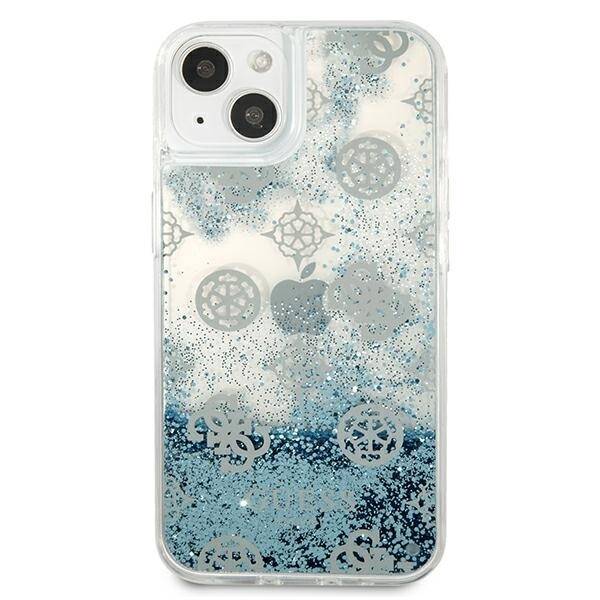 GUESS GUHCP13MLGPEBL IPHONE 13/14/15 6.1 "BLUE / BLUE HARDCASE PEONY LIQUID GLITTER