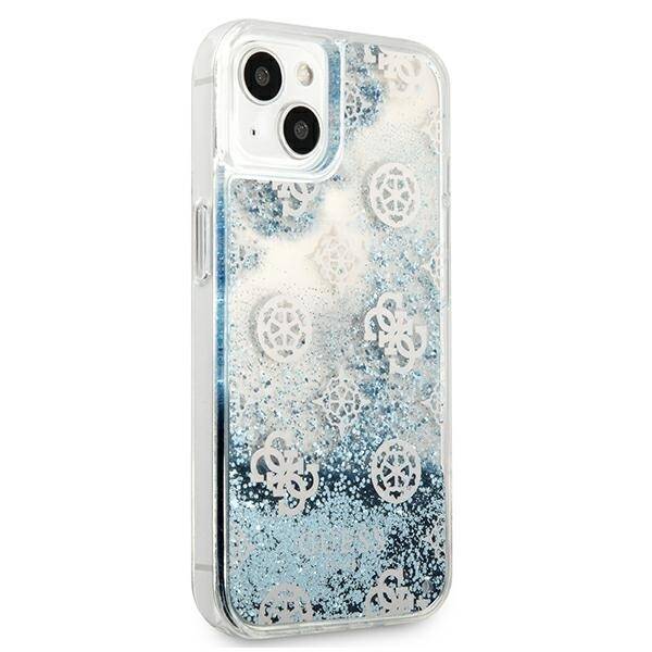 GUESS GUHCP13MLGPEBL IPHONE 13/14/15 6.1 "BLUE / BLUE HARDCASE PEONY LIQUID GLITTER