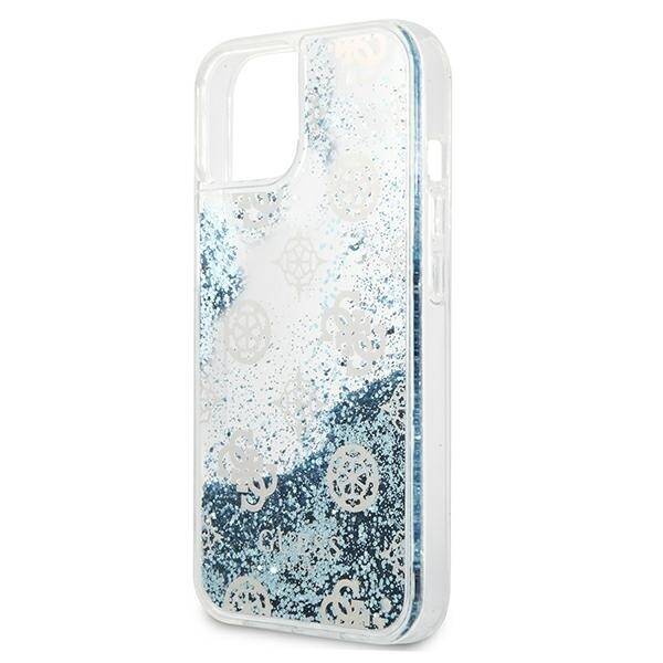 GUESS GUHCP13MLGPEBL IPHONE 13/14/15 6.1 "BLUE / BLUE HARDCASE PEONY LIQUID GLITTER