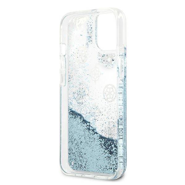 GUESS GUHCP13MLGPEBL IPHONE 13/14/15 6.1 "BLUE / BLUE HARDCASE PEONY LIQUID GLITTER