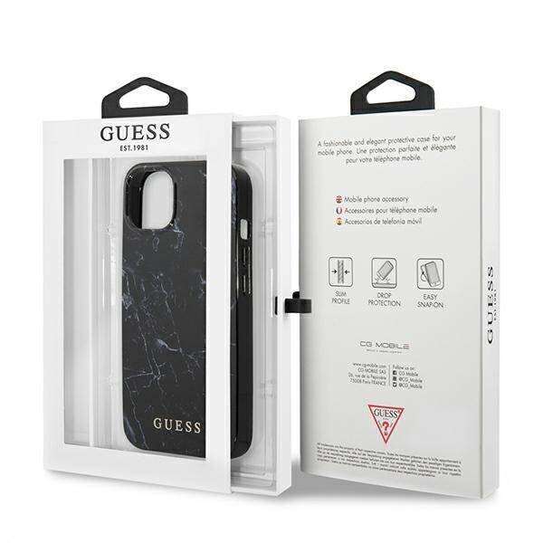 GUESS GUHCP13MPCUMABK IPHONE 13/14/15 6.1 "BLACK / BLACK HARDCASE MARBLE