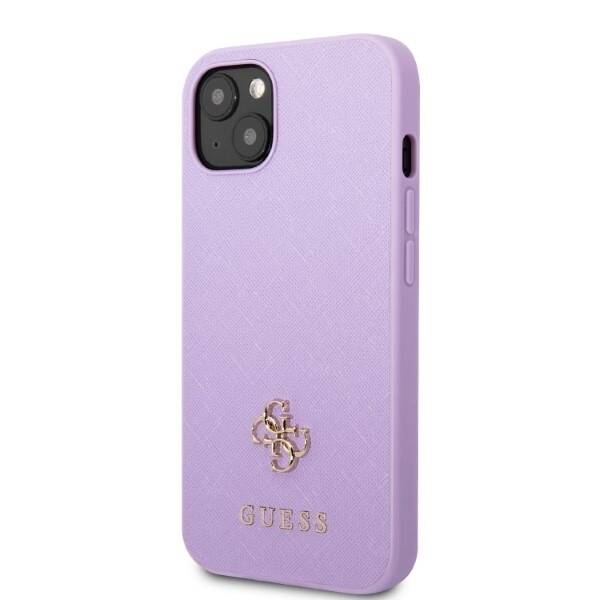 GUESS GUHCP13MPS4MU IPHONE 13/14/15 6.1 "PURPUROWY / PURPLE HARDCASE SAFFIANO 4G SMALL METAL LOGO