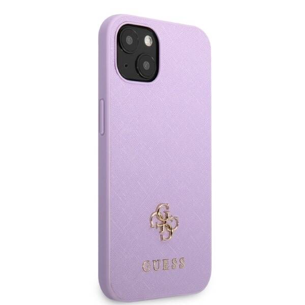 GUESS GUHCP13MPS4MU IPHONE 13/14/15 6.1 "PURPUROWY / PURPLE HARDCASE SAFFIANO 4G SMALL METAL LOGO