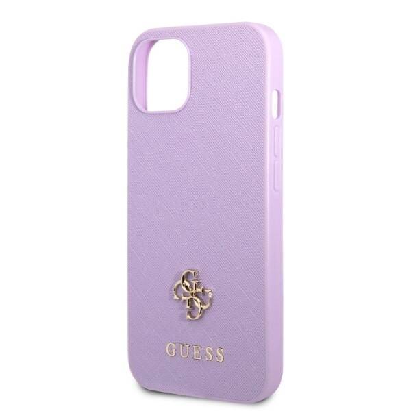 GUESS GUHCP13MPS4MU IPHONE 13/14/15 6.1 "PURPUROWY / PURPLE HARDCASE SAFFIANO 4G SMALL METAL LOGO