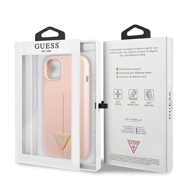 GUESS GUHCP13MSLTGP IPHONE 13/14/15 6.1 "PINK / PINK HARDCASE SILICONE TRIANGLE