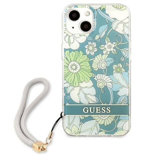 GUESS GUHCP13SHFLSN IPHONE 13 MINI 5.4 "GREEN/GREEN HARDCASE FLOWER STRAP