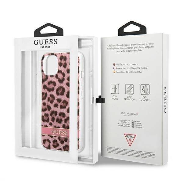 GUESS GUHCP13SHSLEOP IPHONE 13 MINI 5.4 "PINK/PINK HARDCASE LEOPARD