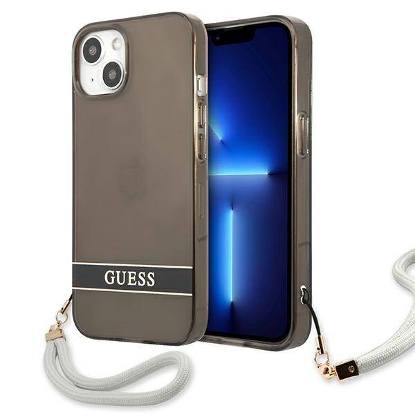 GUESS GUHCP13SHTSGSK IPHONE 13 MINI 5.4 "BLACK/BLACK HARDCASE TRANSLUENT STRAP