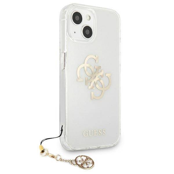 GUESS GUHCP13SKS4GGO IPHONE 13 MINI 5.4 "TRANSPARENT HARDCASE 4G GOLD CHARMS COLLECTION