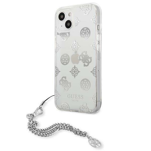 GUESS GUHCP13SKSPESI IPHONE 13 MINI 5.4 "SILVER/SILVER HARDCASE PEONY CHAIN COLLECTION