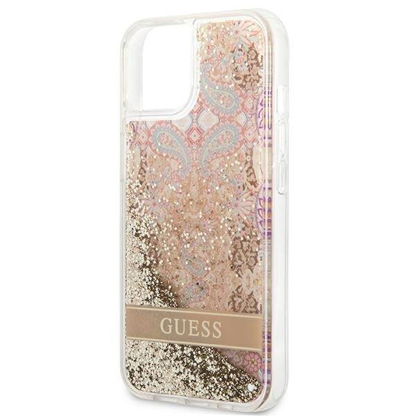 GUESS GUHCP13SLFLSD IPHONE 13 MINI 5.4 "GOLD/GOLD HARDCASE PAISLEY LIQUID GLITTER