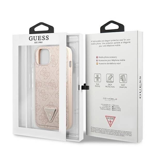 GUESS GUHCP13SP4TPP IPHONE 13 MINI 5.4 "PINK/PINK HARDCASE 4G TRIANGLE LOGO CARDSLOT