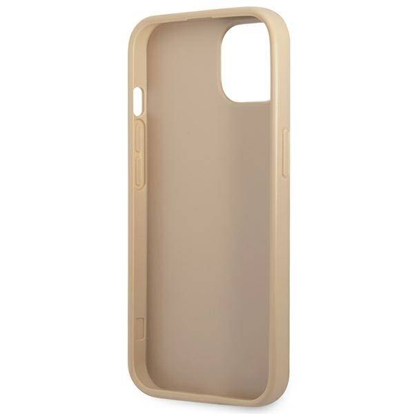 GUESS GUHCP13SPSATLE IPHONE 13 MINI 5.4 "BEIGE/BEIGE HARDCASE SAFFIANOTRIANGLE LOGO