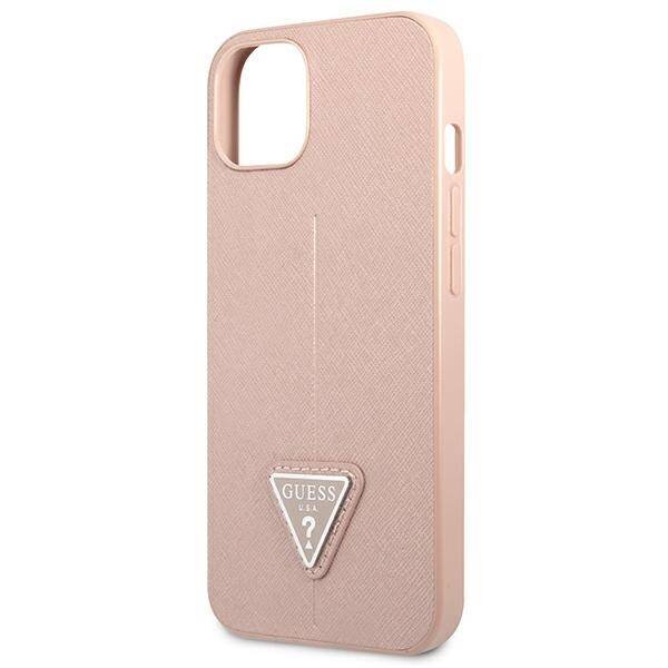 GUESS GUHCP13SPSATLP IPHONE 13 MINI 5.4 "PINK/PINK HARDCASE SAFFIANOTRIANGLE LOGO