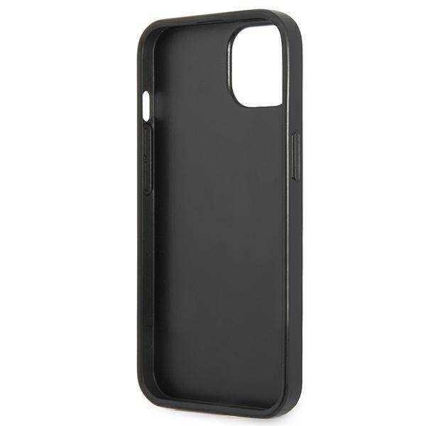 GUESS GUHCP13SPSATPK IPHONE 13 MINI 5.4 "BLACK/BLACK HARDCASE SAFFIANOTRIANGLE CARDSLOT LOGO