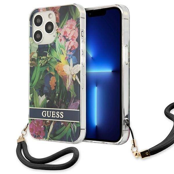 GUESS GUHCP13XHFLSB IPHONE 13 PRO MAX 6.7 "BLUE/BLUE HARDCASE FLOWER STAP