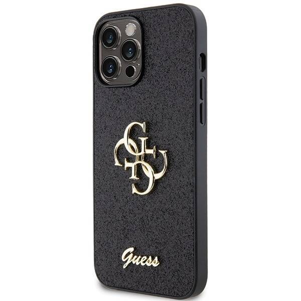 GUESS GUHCP13XHG4SGK IPHONE 13 PRO MAX 6.7 "BLACK/BLACK HARDCASE GLITTER SCRIPT BIG 4G