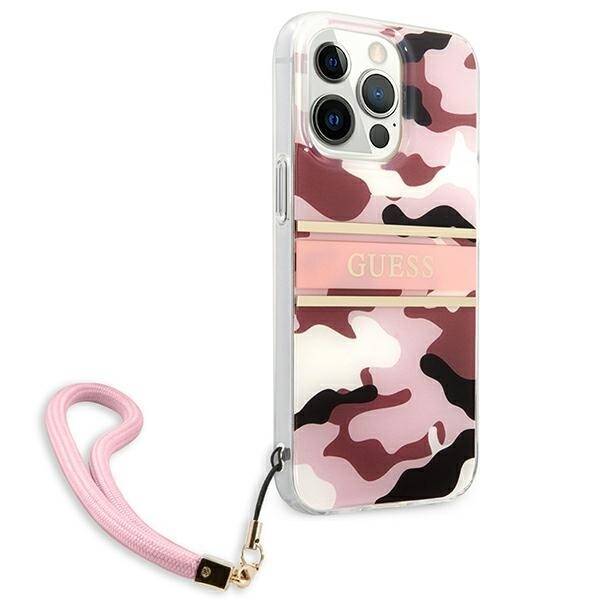 GUESS GUHCP13XKCABPI IPHONE 13 PRO MAX 6.7 "PINK/PINK HARDCASE CAMO STRAP COLLECTION