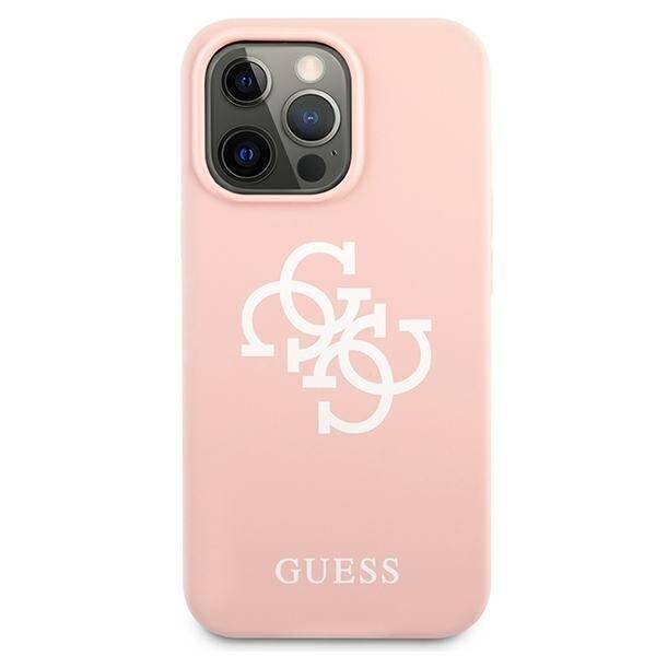 GUESS GUHCP13XLS4GWPI IPHONE 13 PRO MAX 6.7 "PINK/PINK HARD CASE SILICONE 4G LOGO