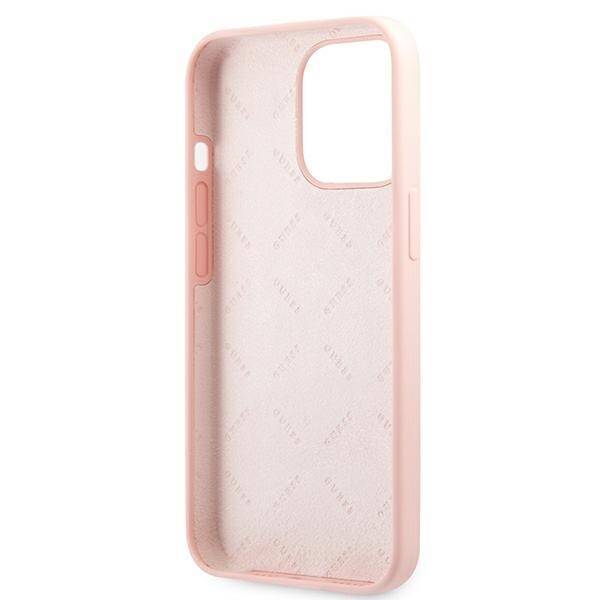 GUESS GUHCP13XLS4GWPI IPHONE 13 PRO MAX 6.7 "PINK/PINK HARD CASE SILICONE 4G LOGO