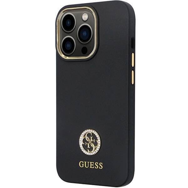 GUESS GUHCP13XM4DGPK IPHONE 13 PRO MAX 6.7 "BLACK/BLACK HARDCASE SILICONE LOGO STRASS 4G