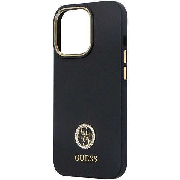 GUESS GUHCP13XM4DGPK IPHONE 13 PRO MAX 6.7 "BLACK/BLACK HARDCASE SILICONE LOGO STRASS 4G