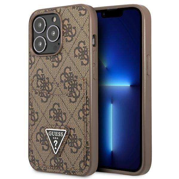 GUESS GUHCP13XP4TPW IPHONE 13 PRO MAX 6.7 "BROWN/BROWN HARDCASE 4G TRIANGLE LOGO CARDSLOT