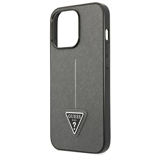 GUESS GUHCP13XPSATLG IPHONE 13 PRO MAX 6.7 "SILVER/SILVER HARDCASE SAFFIANOTRIANGLE LOGO