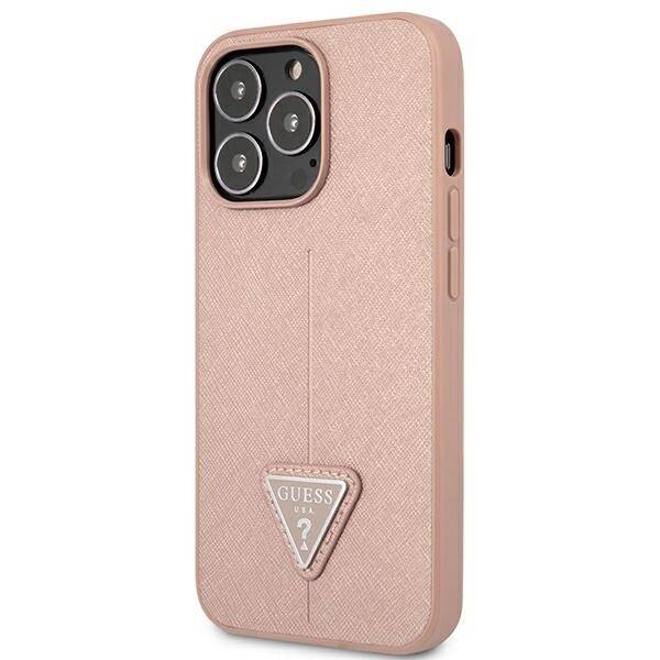 GUESS GUHCP13XPSATLP IPHONE 13 PRO MAX 6.7 "PINK/PINK HARDCASE SAFFIANOTRIANGLE LOGO