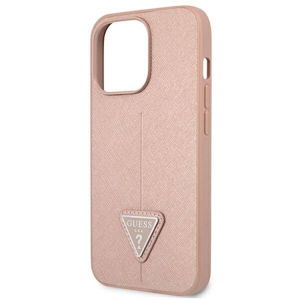 GUESS GUHCP13XPSATLP IPHONE 13 PRO MAX 6.7 "PINK/PINK HARDCASE SAFFIANOTRIANGLE LOGO