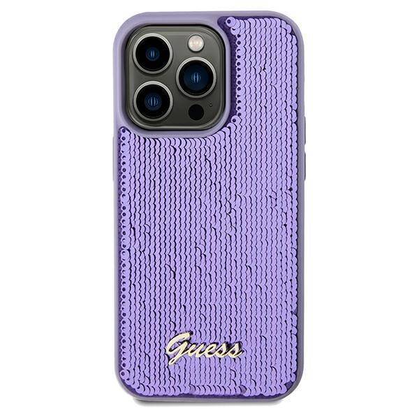 GUESS GUHCP13XPSFDGS IPHONE 13 PRO MAX 6.7 "PURPLE/PURPLE HARDCASE SEQUIN SCRIPT METAL