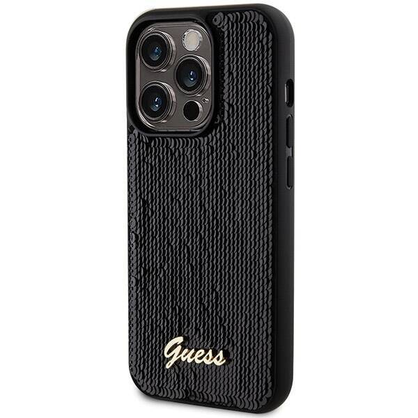 GUESS GUHCP13XPSFDGSK IPHONE 13 PRO MAX 6.7 "BLACK/BLACK HARDCASE SEQUIN SCRIPT METAL