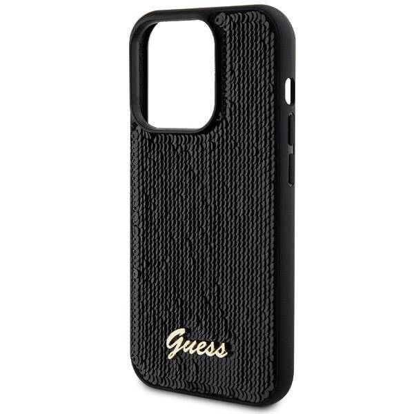 GUESS GUHCP13XPSFDGSK IPHONE 13 PRO MAX 6.7 "BLACK/BLACK HARDCASE SEQUIN SCRIPT METAL