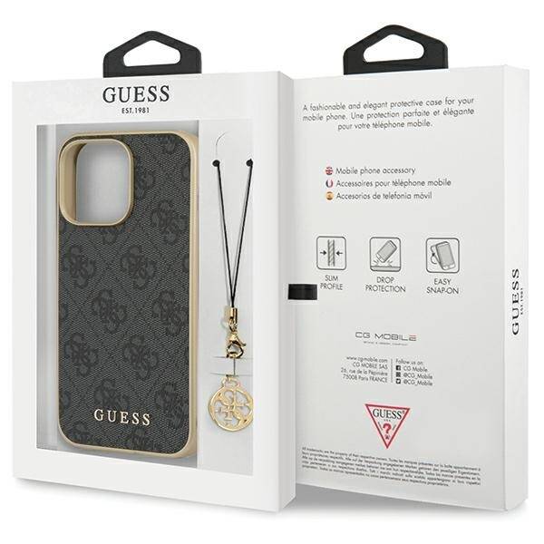 GUESS GUHCP14LGF4GGRONE 14 PRO 6.1 "GRAY/GRAY HARDCASE 4G CHARMS COLLECTION