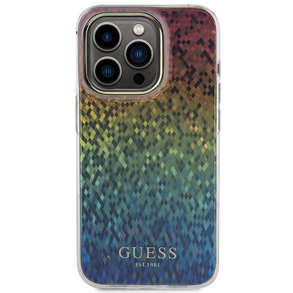 GUESS GUHCP14LHDECMI IPHONE 14 PRO 6.1 "MULTI -COLORED HARDCASE IML FACETED MIRROR DISCO IRIDESCENT